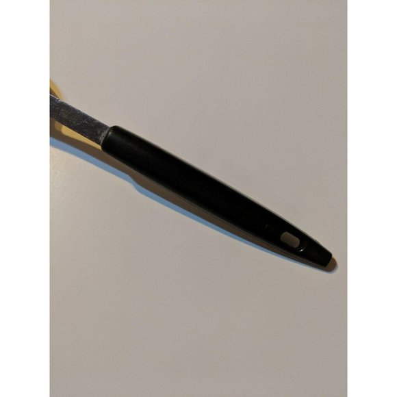 Vintage SS Small Head Serving Solid Spoon Gray White Speckled Handle 10 1/2" - Picture 7 of 8